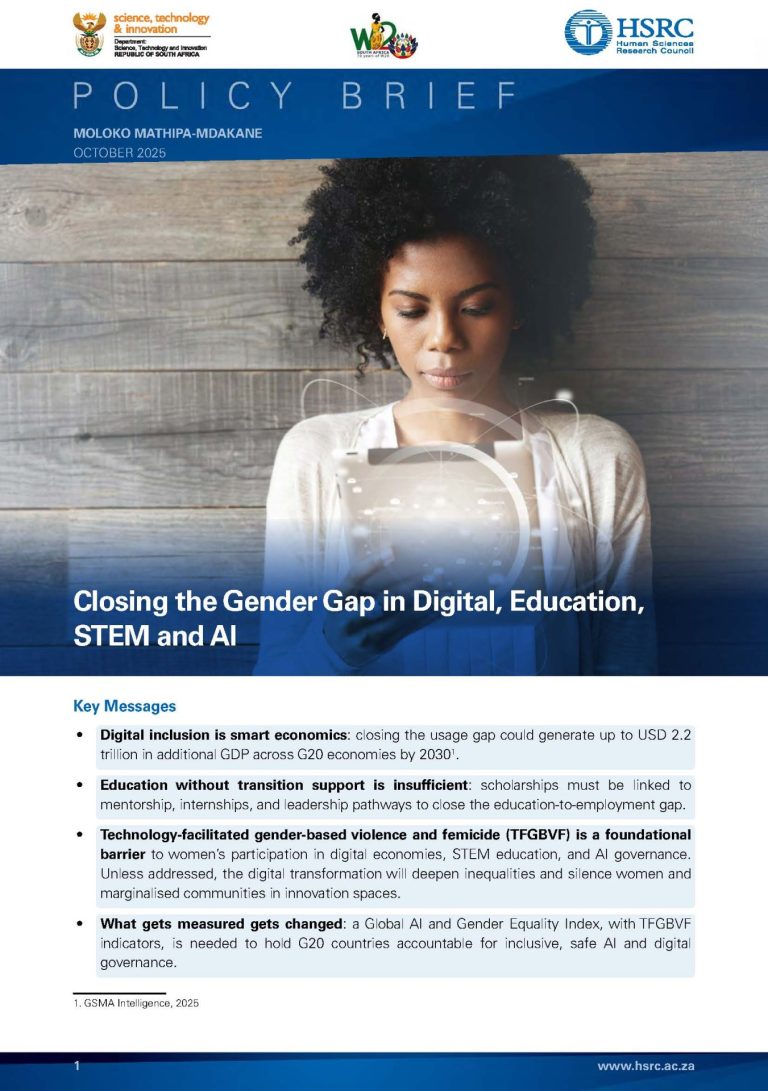 Closing the Gender Gap in Digital, Education, STEM and AI - T20 South ...