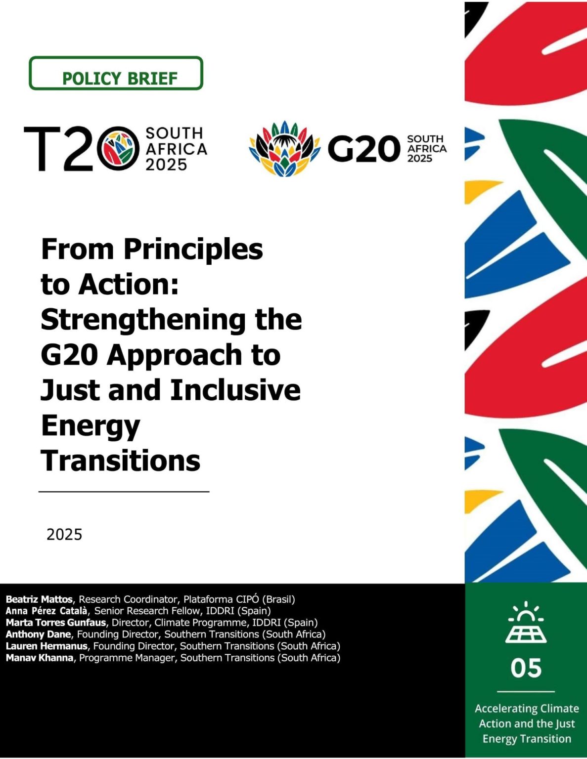 From Principles to Action: Strengthening the G20 Approach to Just and ...